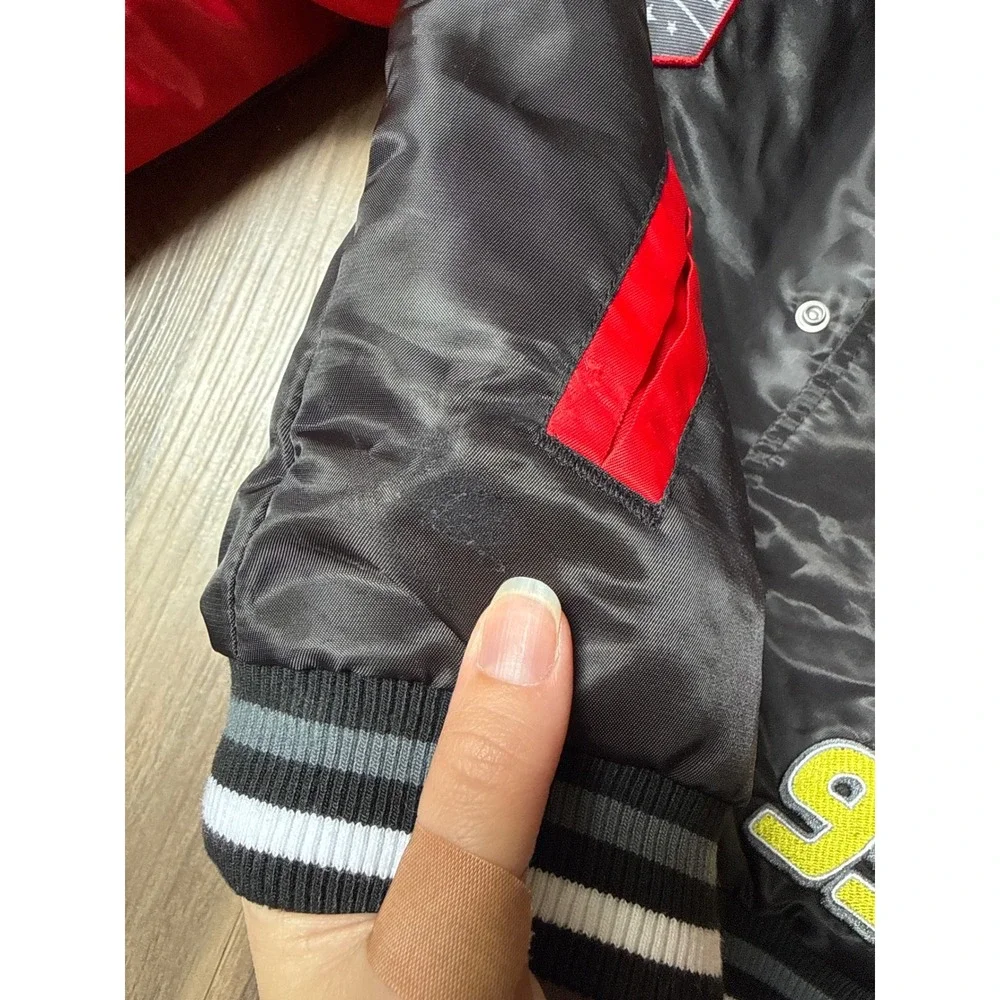 Disney Boys Cars Lightning McQueen Varsity Jacket Size 5 Embroidered Racing‎